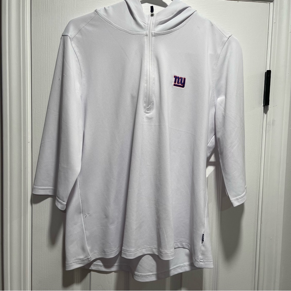 Cutter & Buck White Half-Zip New York Giants Hoodie women’s large